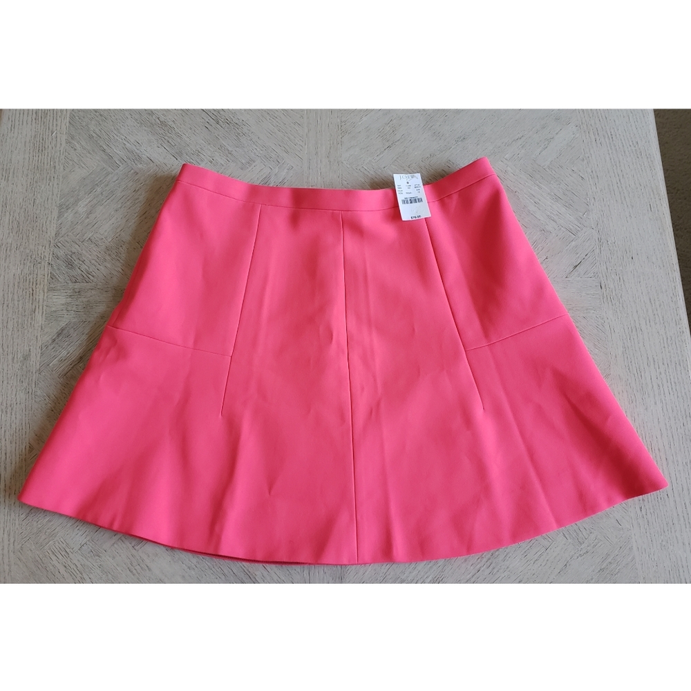 NWT J Crew Factory Neon Hot Pink Structured Skirt